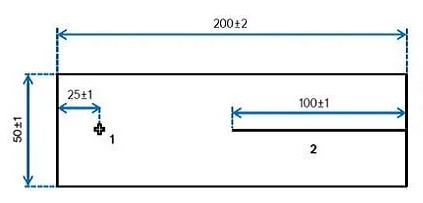 Kích thước mẫu vải ISO 13937-2